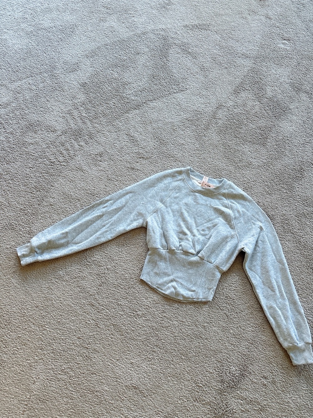 NWT! Victoria's secret Women's Gray Cropped Crewneck Sweatshirt